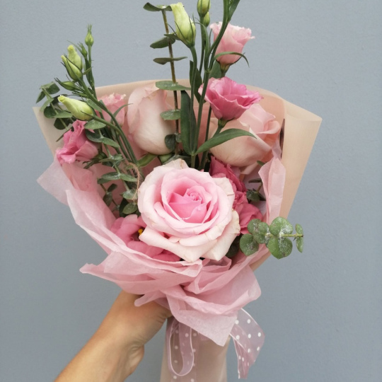 Букет "Бокал Rose" (S)