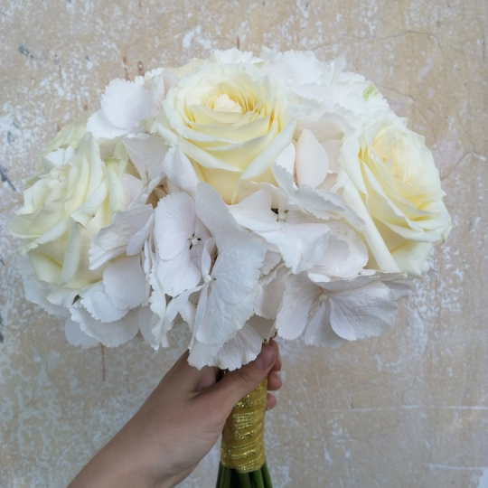 Букет невесты "Сливочный десерт"