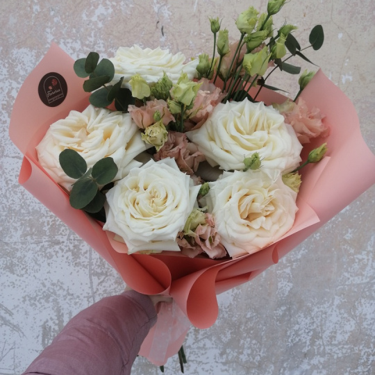 Букет "Бокал rose" (М)